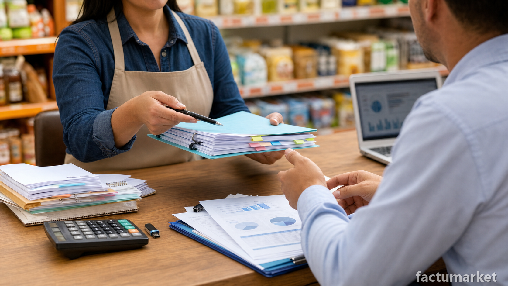 Entrega de reportes comerciales organizados al contador con Factumarket